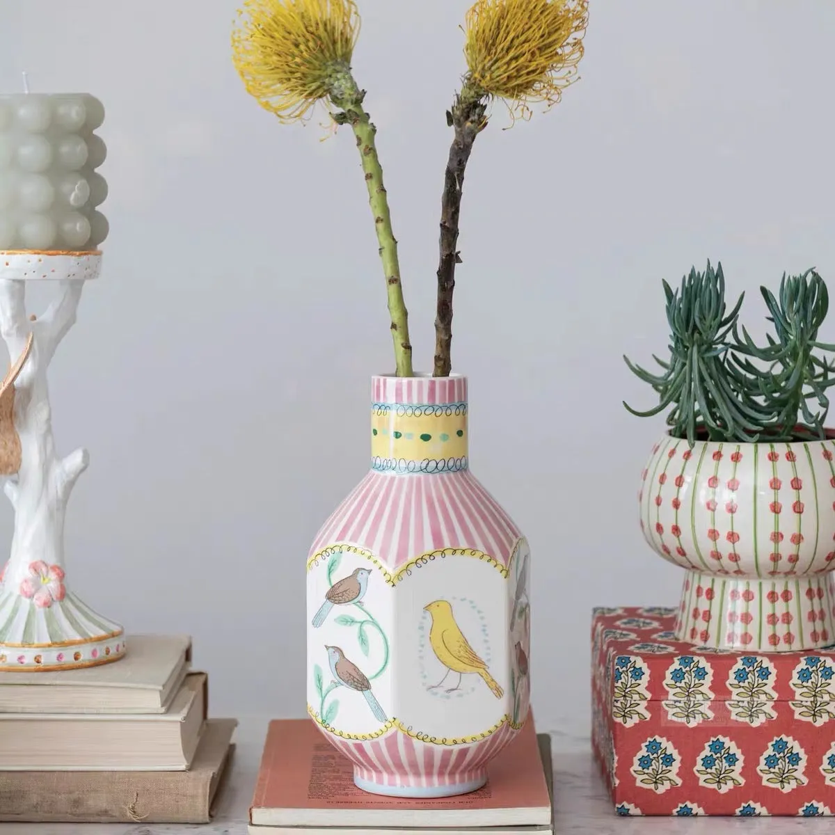 Hand Painted Ceramic Vase