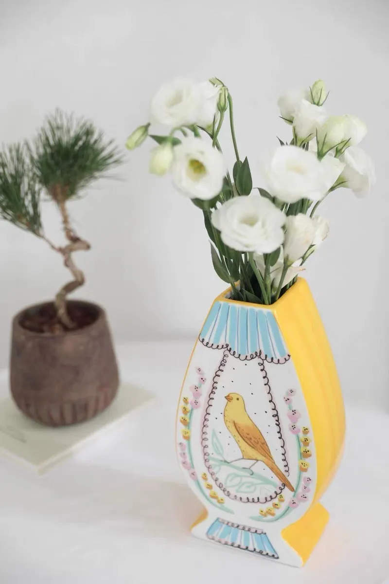 Hand Painted Ceramic Vase