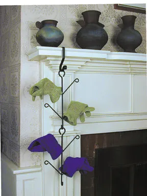 Handcrafted Wrought Iron Mantel Hooks - Perfect for Holidays, Housewarming, Weddings, Birthdays - 8"x1/2"