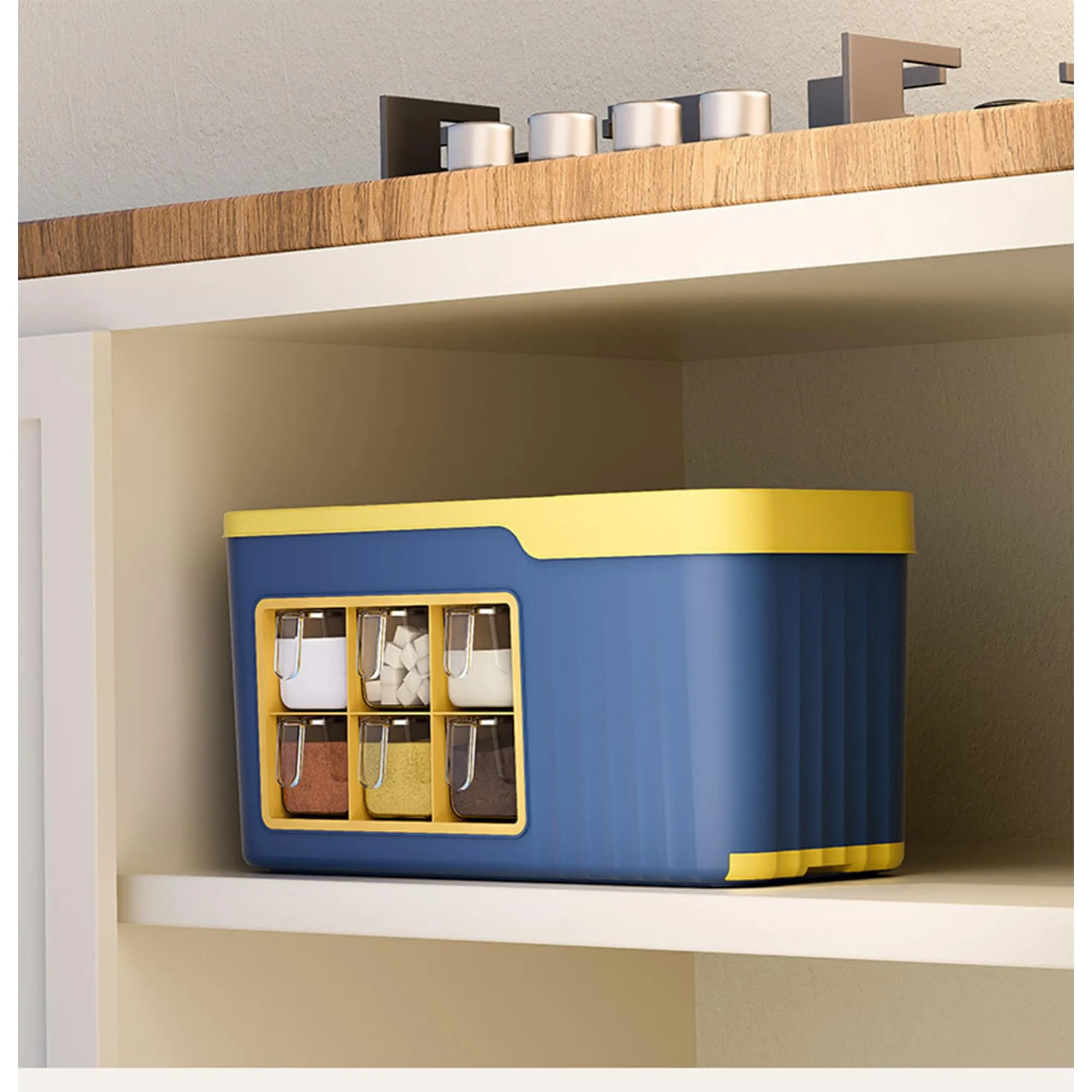 Homestic Multifunctional Kitchen Spice Organiser box | Multi-Functional Spice Box Rack Organizer for Pantry Countertop| Large Capacity | W8815