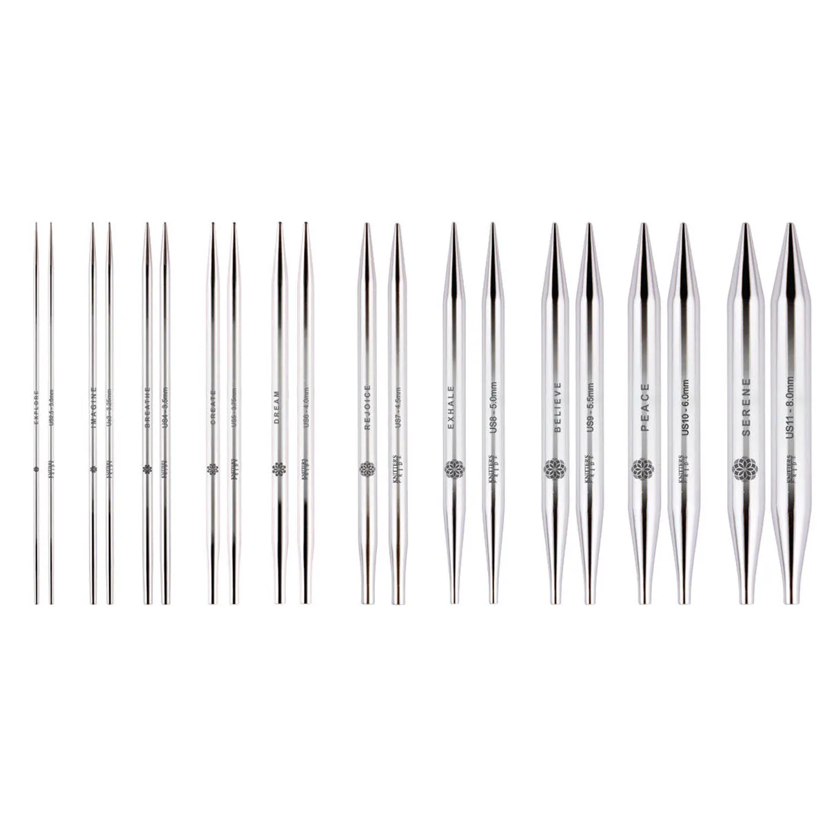 KnitPro Mindful Collection Interchangeable Lace Needle Tips - 4'' Tip - US 6