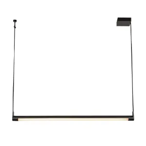 LED Linear Pendant from the Laurence Collection in Urban Bronze Finish by Kuzco Lighting
