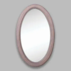Liam Mirror - Oval Mirror in Antique Grey
