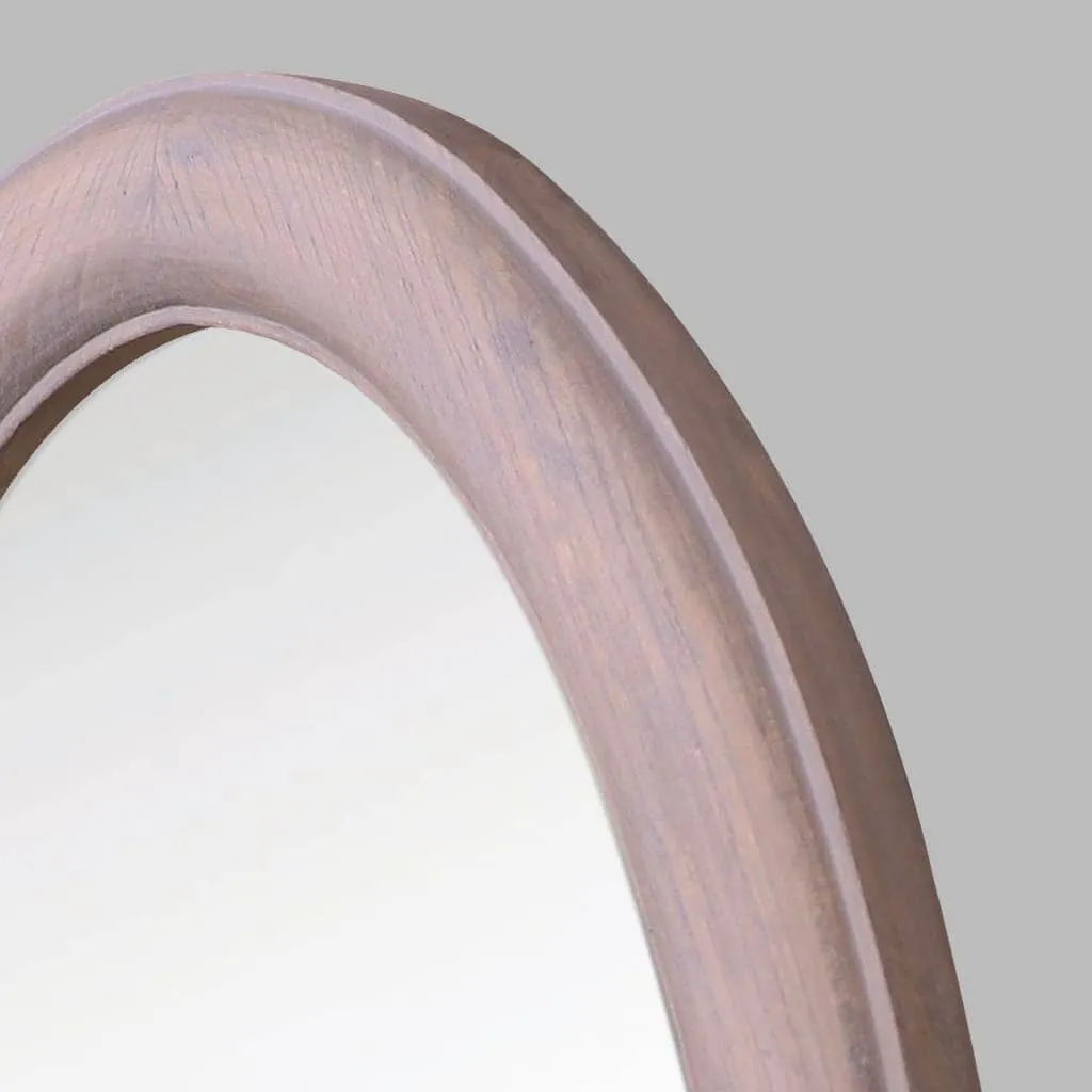 Liam Mirror - Oval Mirror in Antique Grey