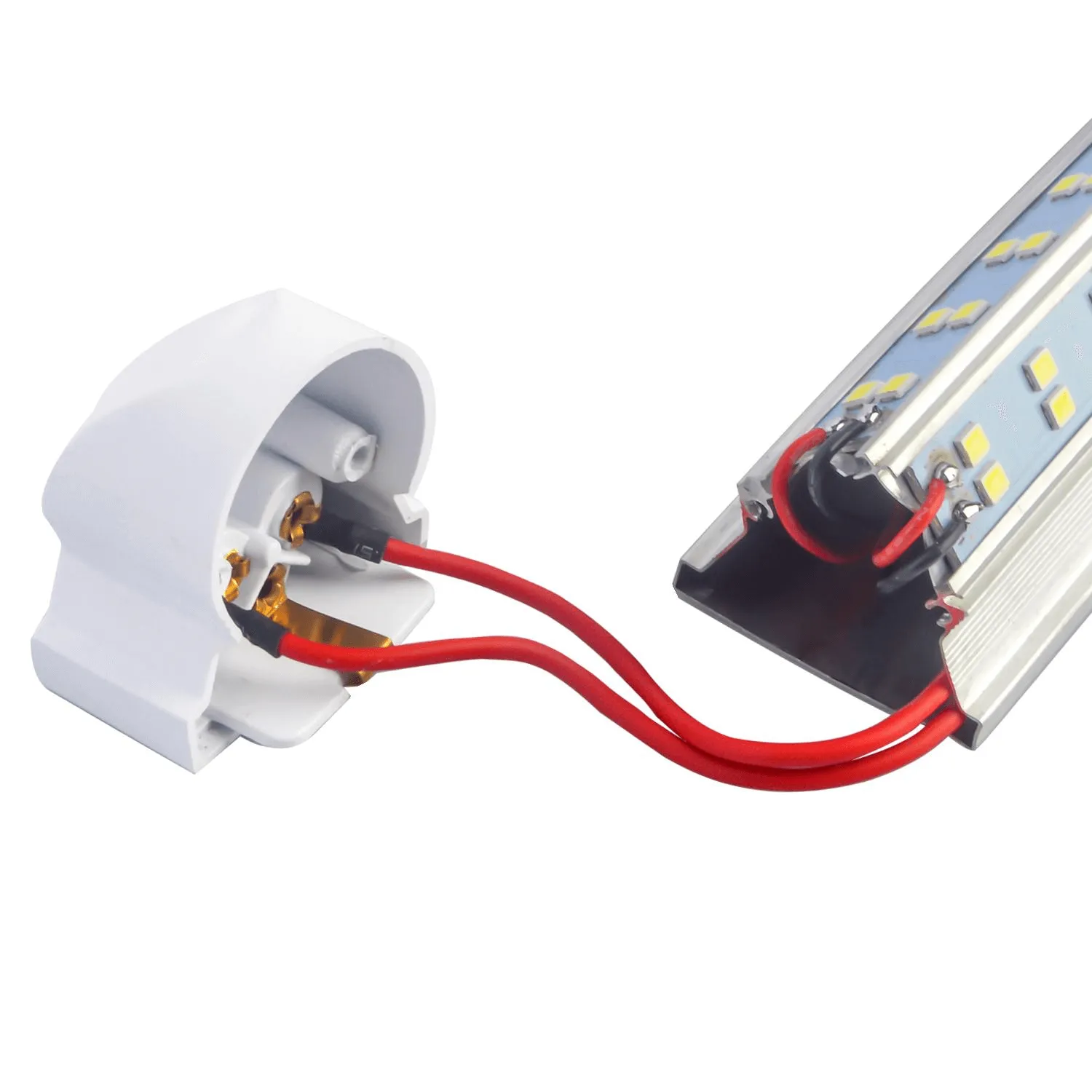 Linkable LED T8 8ft 144w 21,888 Lumen CLEAR LENS (NO RF) Quad-Row w/Mounting Hardware