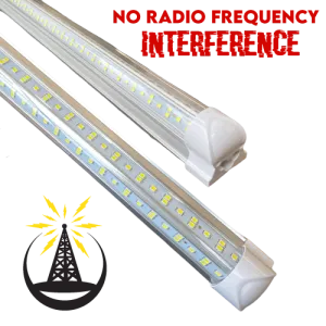Linkable LED T8 8ft 144w 21,888 Lumen CLEAR LENS (NO RF) Quad-Row w/Mounting Hardware