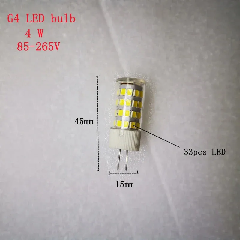 Mansion LED Bulbs: G4 G9 E14 85-265V Holder for Crystal Chandeliers & Lamps