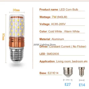 Mansion LED Bulbs: G4 G9 E14 85-265V Holder for Crystal Chandeliers & Lamps