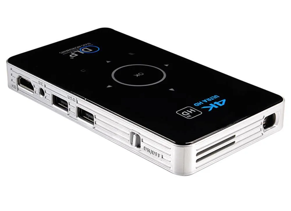 Mini WiFi Projector 4K DLP Android With Tripod