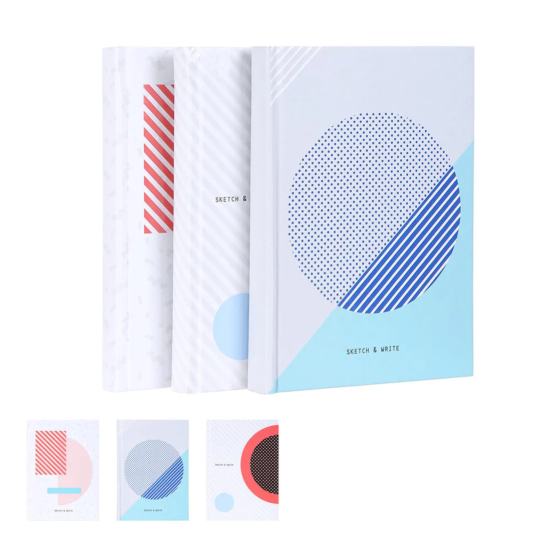 MINISO Geometrical Series - Hard Cover Memo Notebook, 110 Sheets, Random Pick