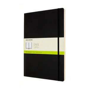 MOLESKINE - CLASSIC SOFT COVER NOTEBOOK - PLAIN - A4 - BLACK