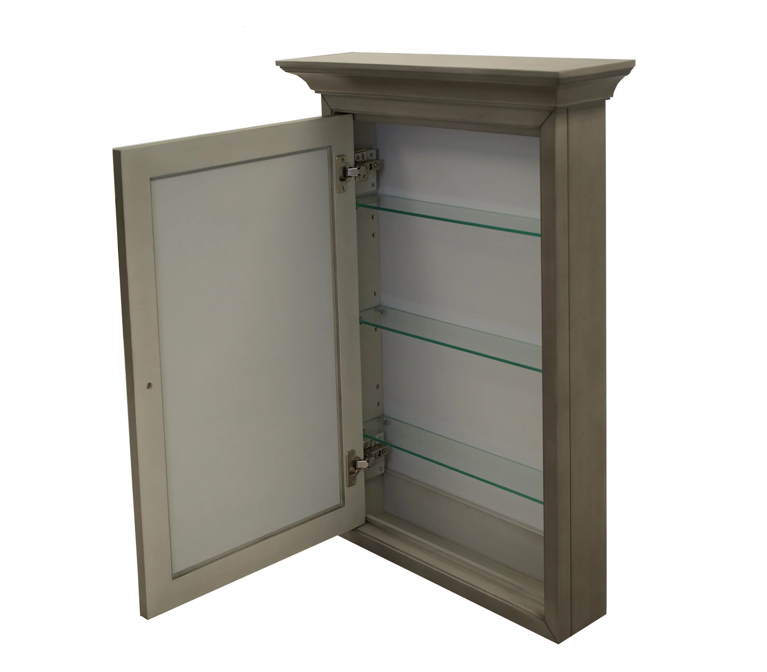 Newport Wall-Mounted Medicine Cabinet (Weathered Gray)