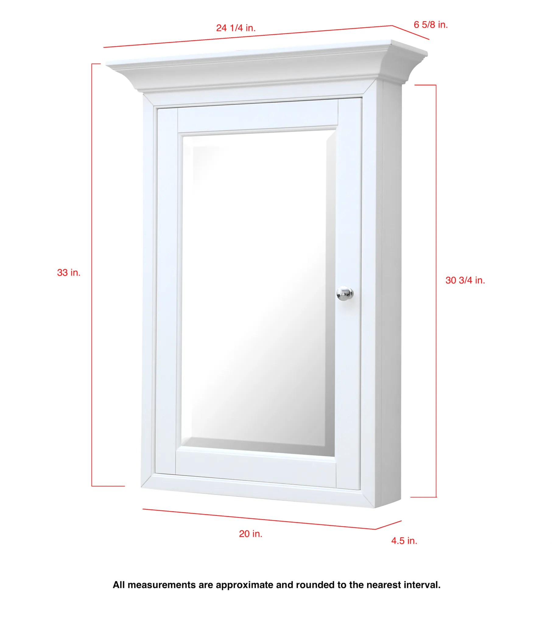 Newport Wall-Mounted Medicine Cabinet (Weathered Gray)