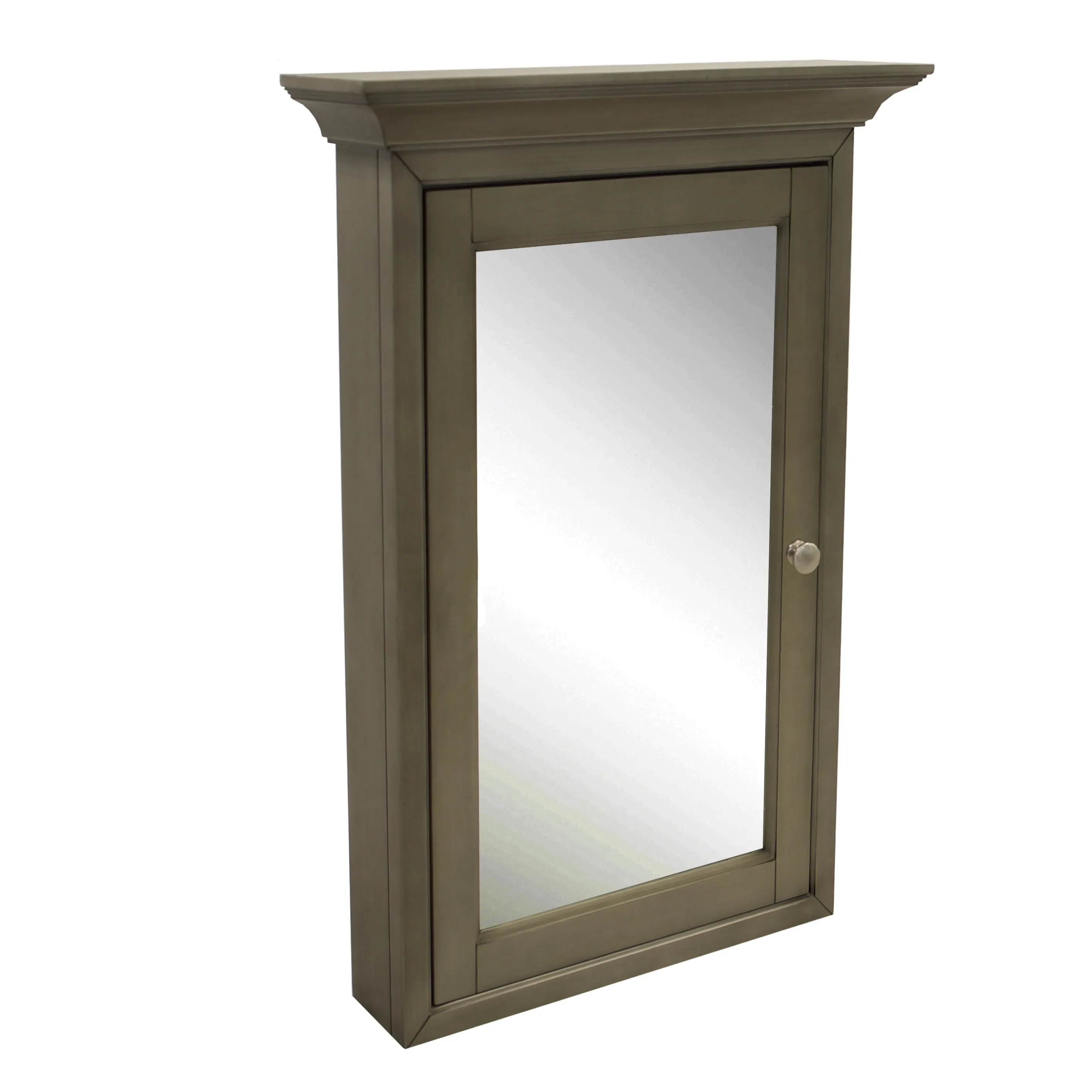 Newport Wall-Mounted Medicine Cabinet (Weathered Gray)