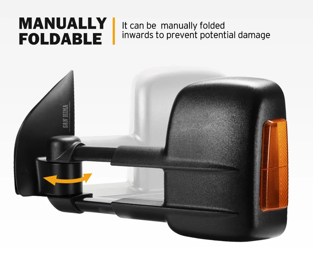 Pair Extendable Towing Side Mirrors for Nissan Pathfinder MY 2003-2013