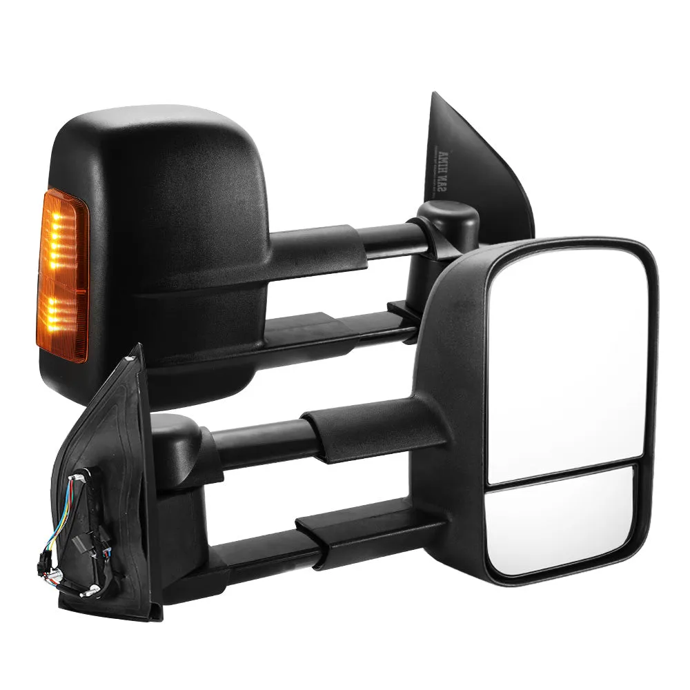 Pair Extendable Towing Side Mirrors for Nissan Pathfinder MY 2003-2013