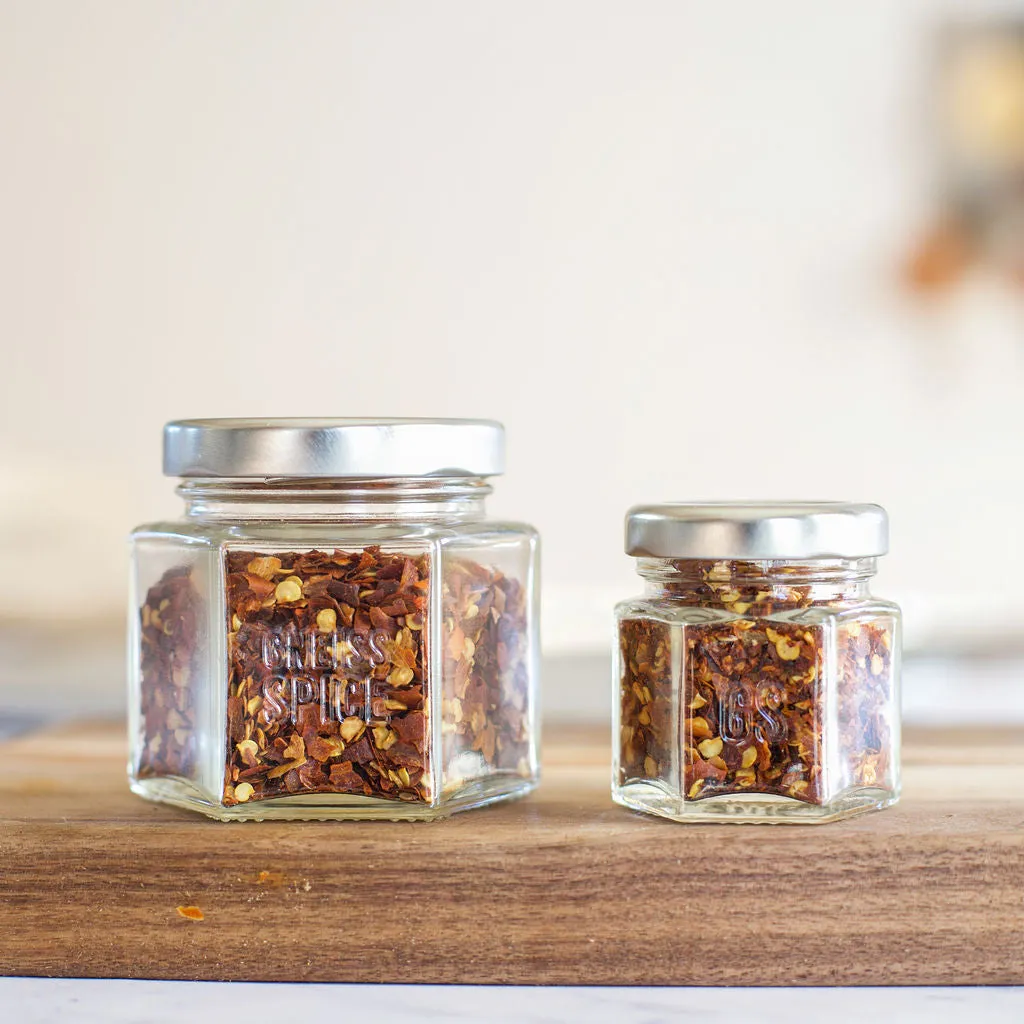 PANTRY SPICES | 24 Magnetic Jars Filled with Organic Spices   Rustic Wall Base