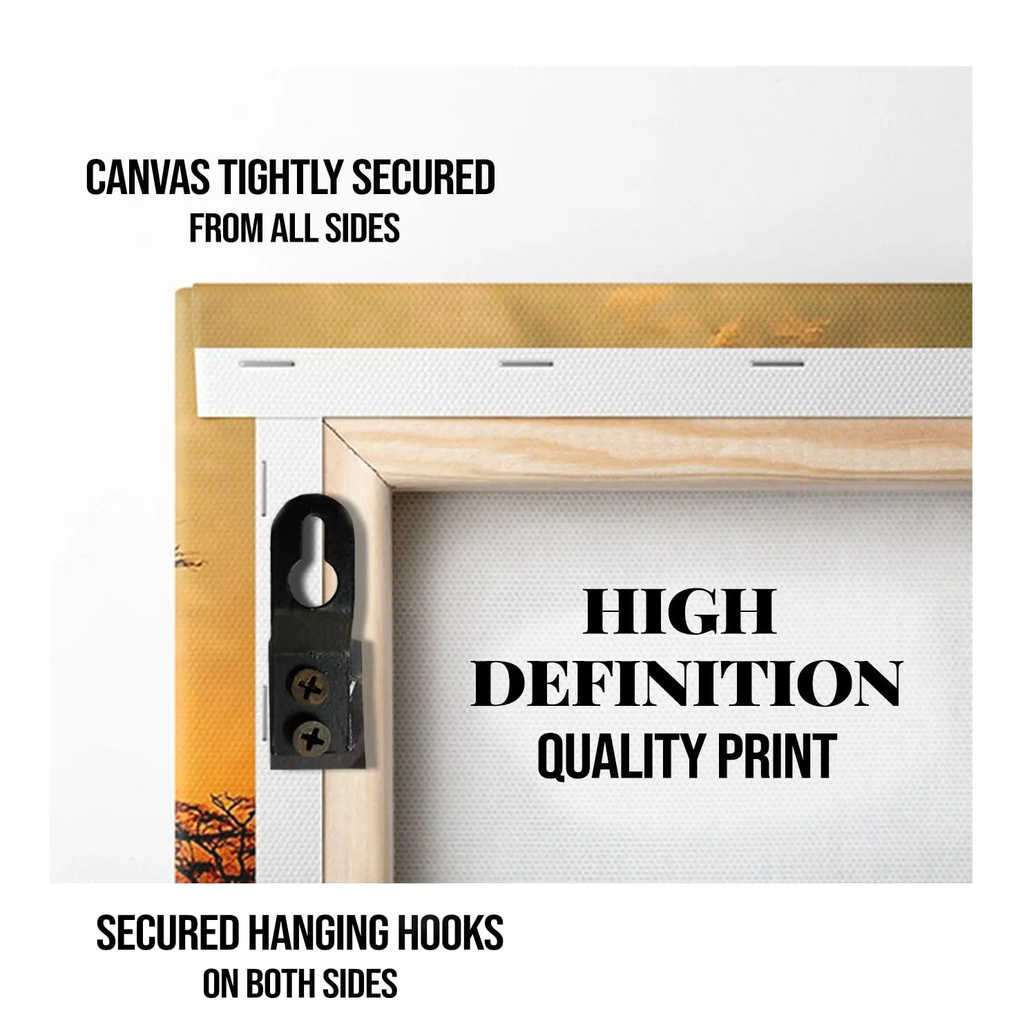 PAPER PLANE DESIGN Home Decor Buddha Large Size Canvas Framed Painting. Suitable for Living Room, Bedroom or Office. (24 INCH X 24 INCH, A),Wood