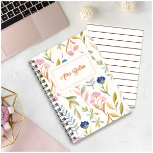 Personalised Notebook (A5 Size) - Wild Flower