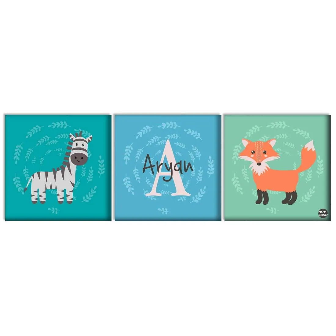 Personalized Wall Decor - Zebra and Fox