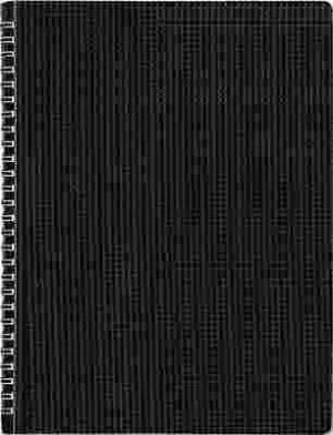 Poly Cover Notebook 8 1/2 X 11 80 Sheets Ruled Twin Wire Bound Black Cover
