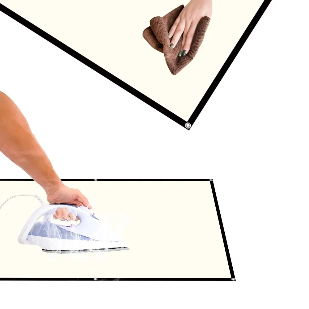 Projector Screen With Stand White Grid Anti-Light 2.0 Gain Canvas
