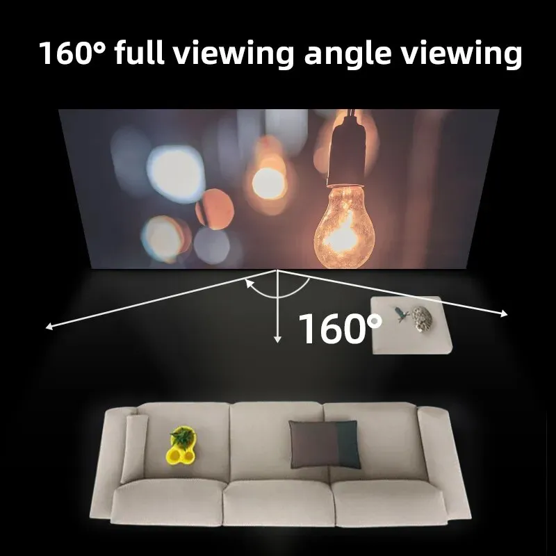 Projector Screen With Stand White Grid Anti-Light 2.0 Gain Canvas