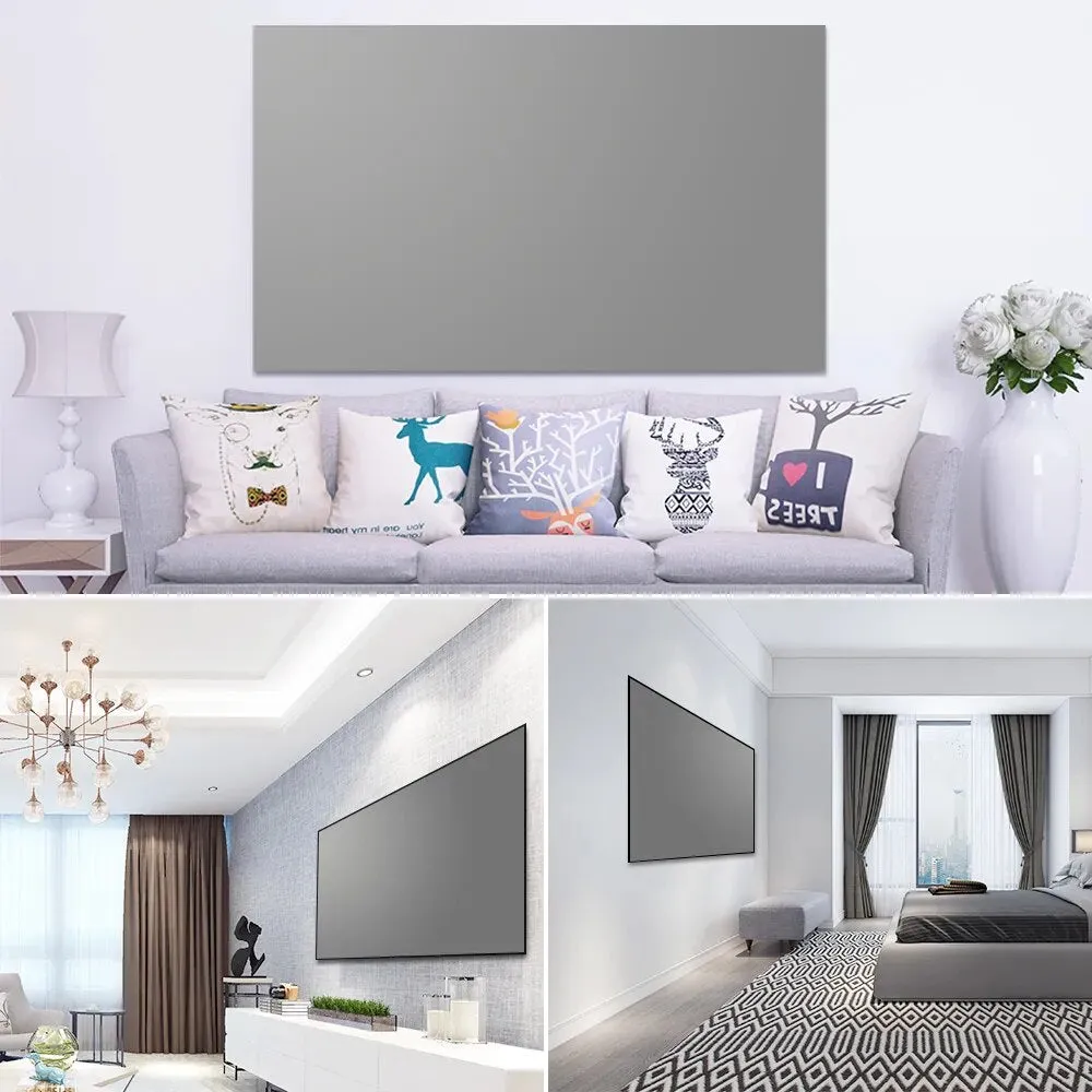 Projector Screen,60 100 120" Reflective Fabric Cloth, Home Theatre