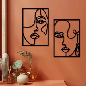 Putuo Decor 3D Black Wood Line Painting-لوحة فنية ثلاثية الأبعاد