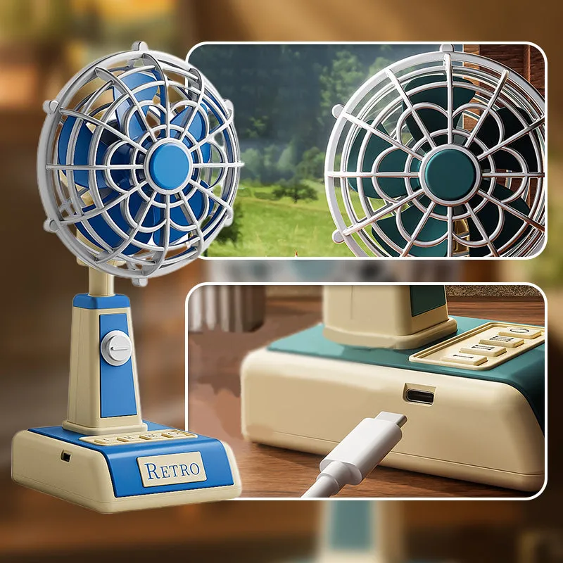 Retro USB Desk Mini Fan