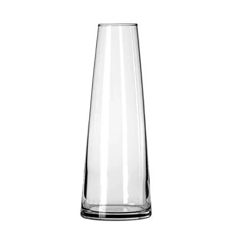 Rishabh Home Decoration Clear Glass Vase for Decor Home Handmade Modern Large Flower Vases for Gifting Centerpieces Living Room Kitchen Office Wedding (9 inchi)