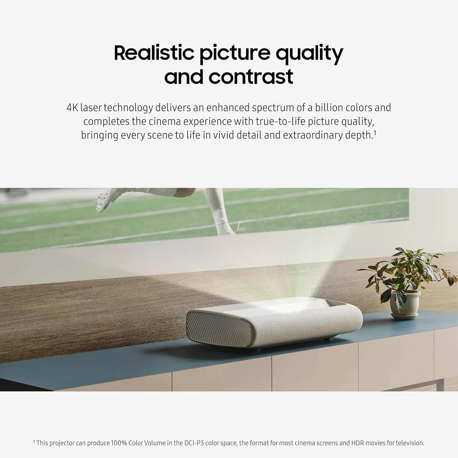 Samsung The Premiere LPU7D 2500-Lumen UHD 4K Ultra Short-Throw Laser Smart Home Theater Projector
