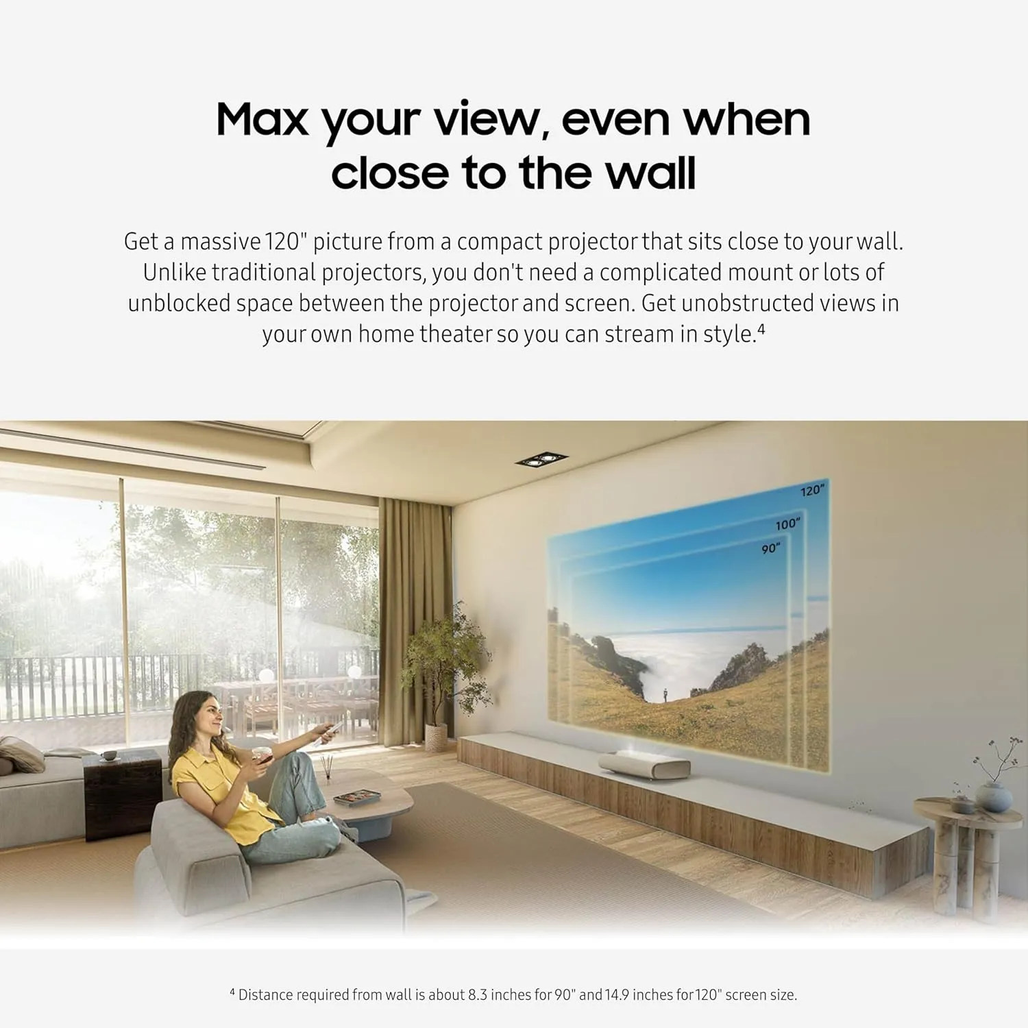 Samsung The Premiere LPU7D 2500-Lumen UHD 4K Ultra Short-Throw Laser Smart Home Theater Projector