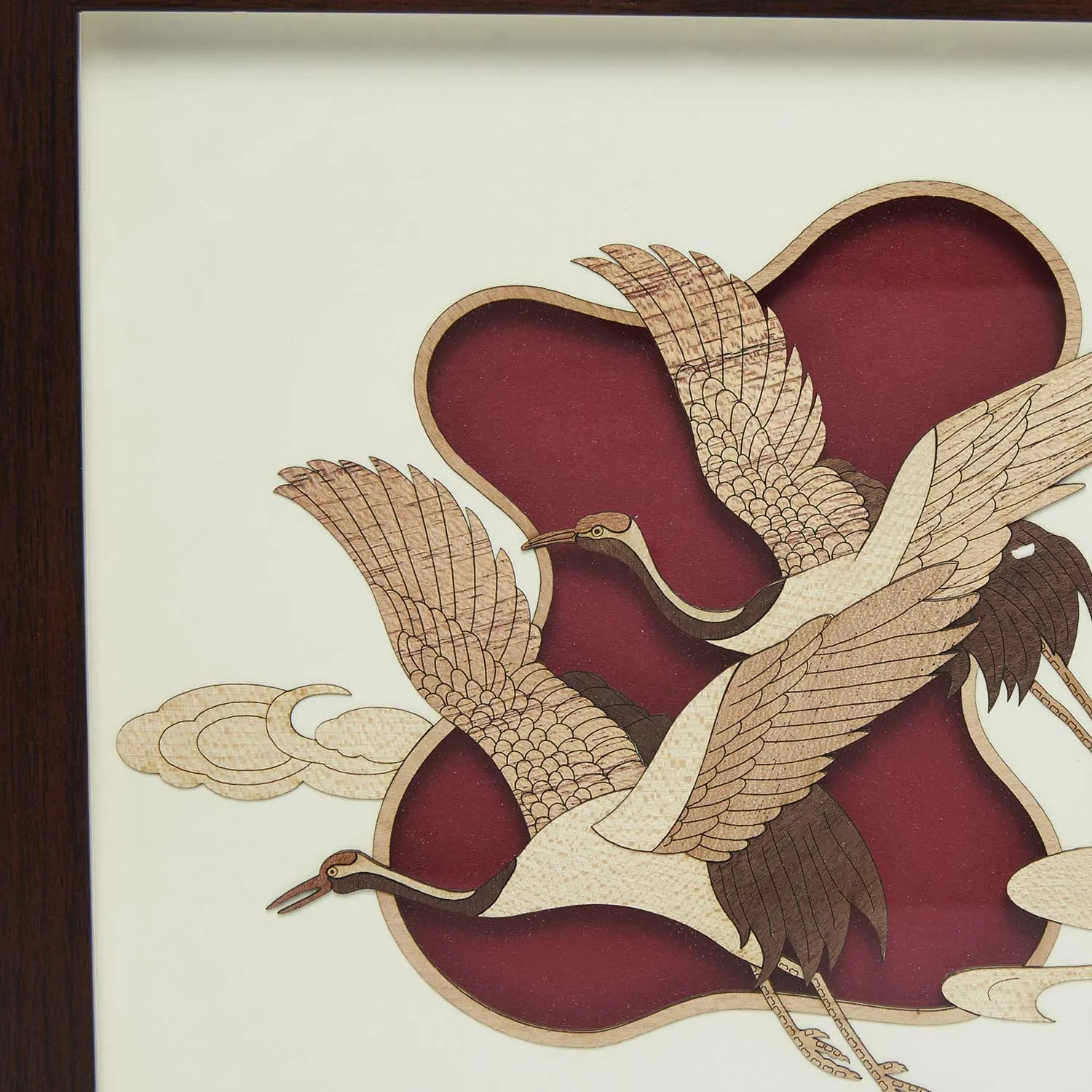 Saras Birds Wood Art Frame 10 in x 10 in