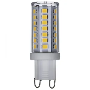 Satco LED 40W Equivalent G9 Double Loop Halogen Replacement Light Bulb - 5w Dimmable – Clear – Warm White – 2700K