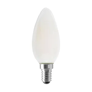 Satco LED European 40W Equivalent Torpedo Bulb – 4.5W –  E14 Euro Base – Frosted – Warm White – 3000K