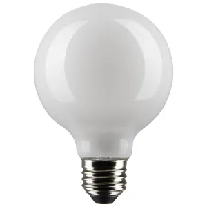 Satco LED G25 Globe Light Bulb – 6W – 60W Equivalent – E26 Base – Frosted – Warm White – 2700K