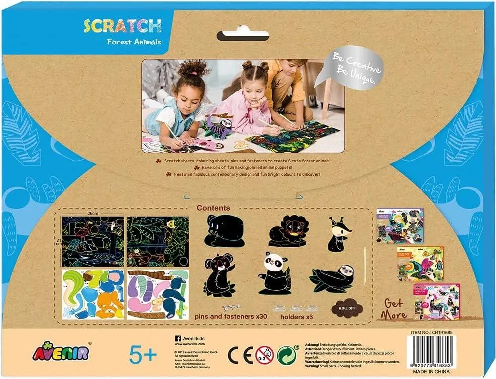 Scratch Greeting Cards- Jungle Animals
