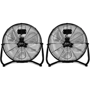 Simple Deluxe 18 Inch 3-Speed High Velocity Heavy Duty Metal Industrial Floor Fans