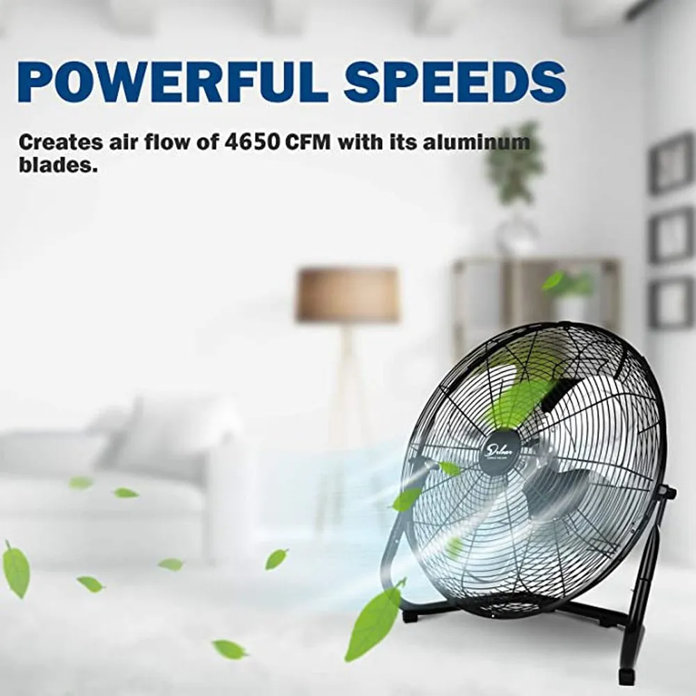 Simple Deluxe 18 Inch 3-Speed High Velocity Heavy Duty Metal Industrial Floor Fans