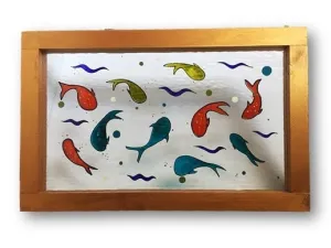 Stained Glass Art - Window with Fish