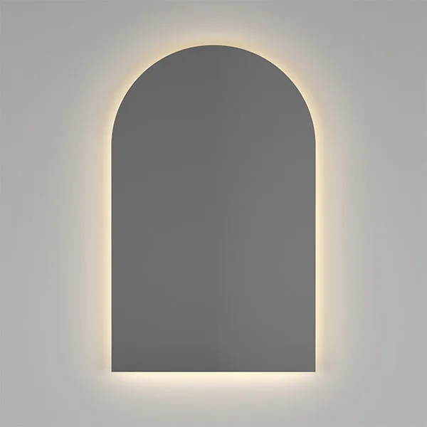 Thermogroup Backlit Arch Shape LED Mirror 500x800 with Warm or Cool Light and Demister