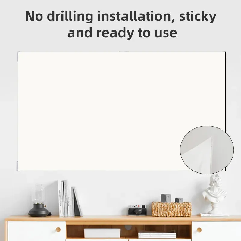 VEIDADZ Projector Screen White Grid Anti-Light 16:9 Projection Screen