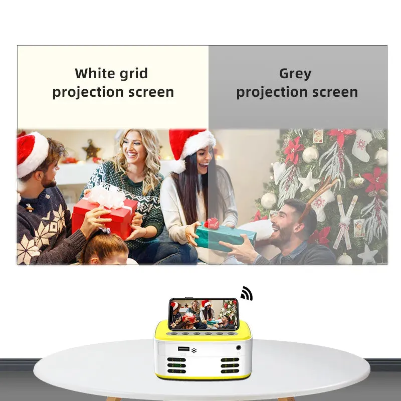 VEIDADZ Projector Screen White Grid Anti-Light 16:9 Projection Screen