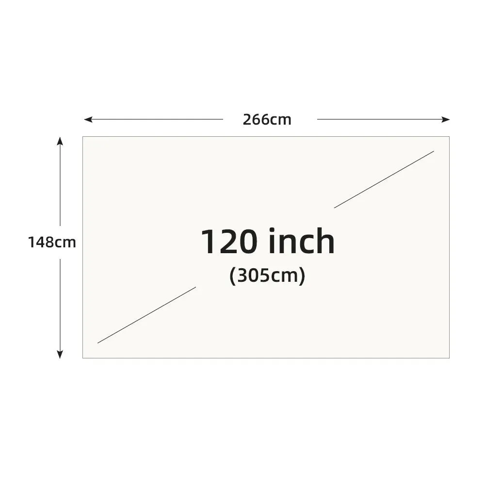 VEIDADZ Projector Screen White Grid Anti-Light 16:9 Projection Screen