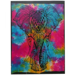 Vibrant Cotton Wall Art - Elephant Design | Handcrafted Indian Tapestry