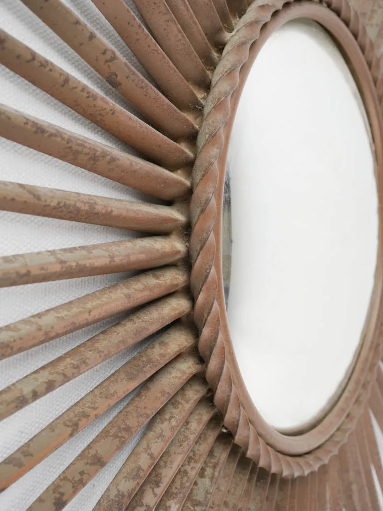 Vintage Chaty Vallauris sunburst mirror - 1970 - 15"