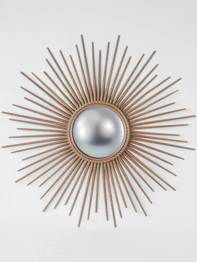 Vintage Chaty Vallauris sunburst mirror - 1970 - 15"