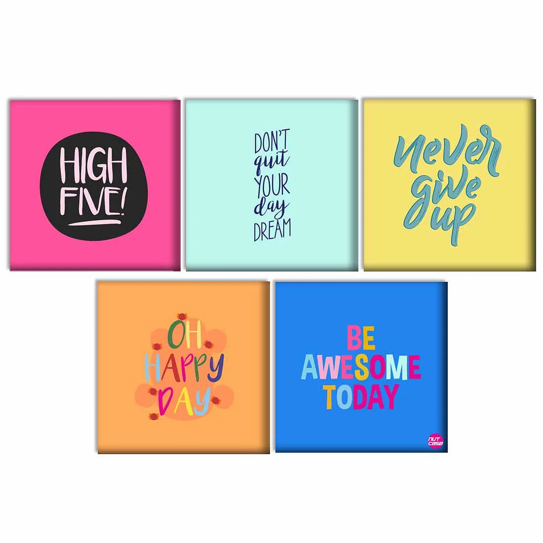 Wall Art Decor Boards Set Of 5 - Never Give Up