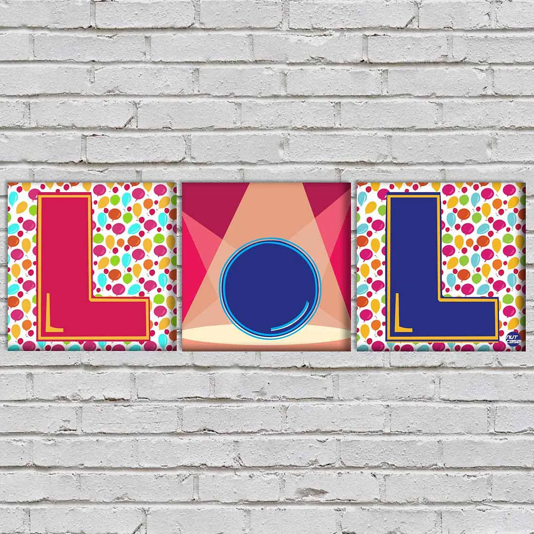 Wall Art Decor Hanging Panels Set Of 3 -LOL